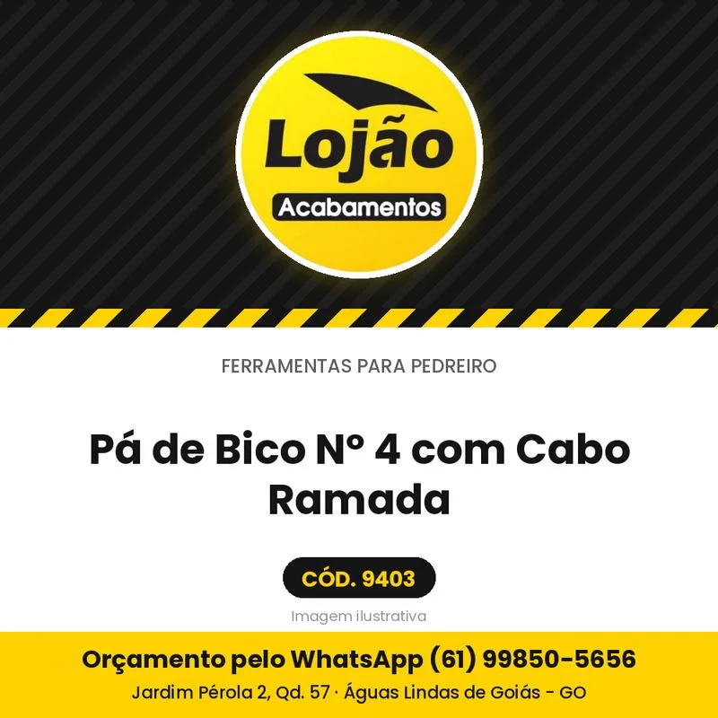 Pá de Bico Nº 4 com Cabo Ramada
