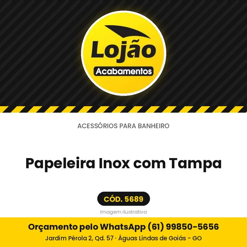 Papeleira Inox com Tampa