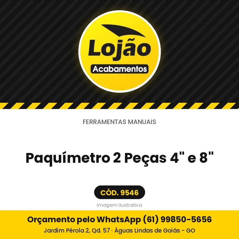 Paquímetro 2 Peças 4" e 8"