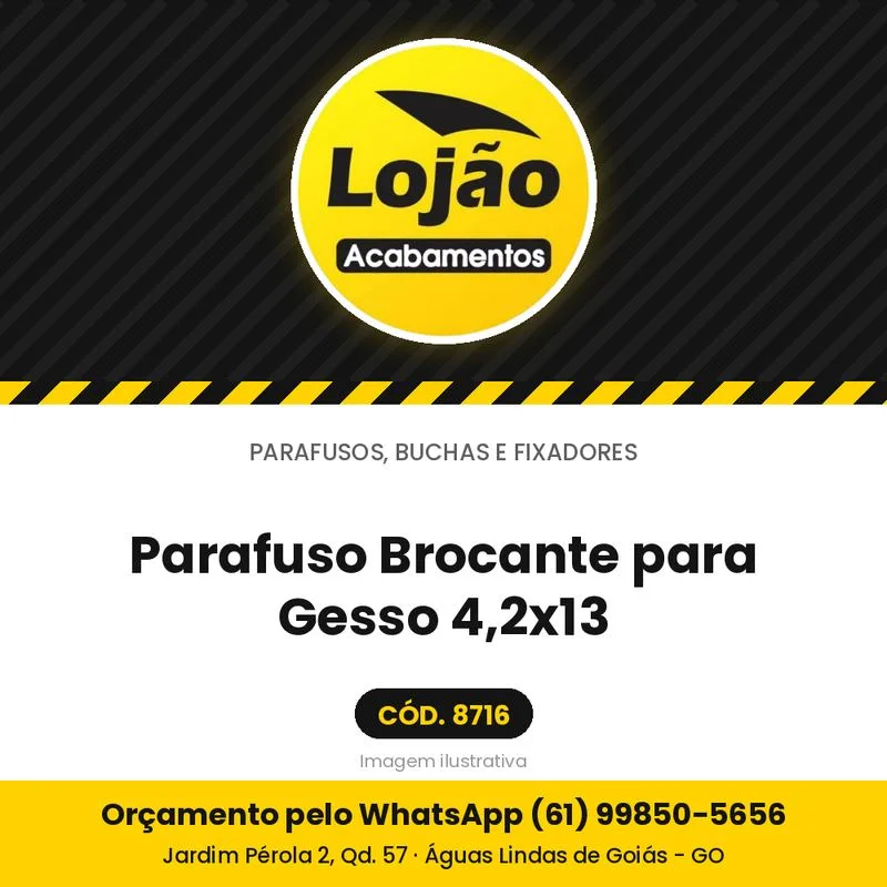 Parafuso Brocante para Gesso 4,2x13