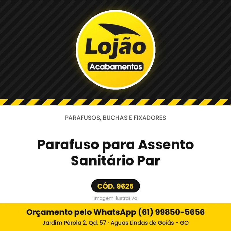 Parafuso para Assento Sanitário Par