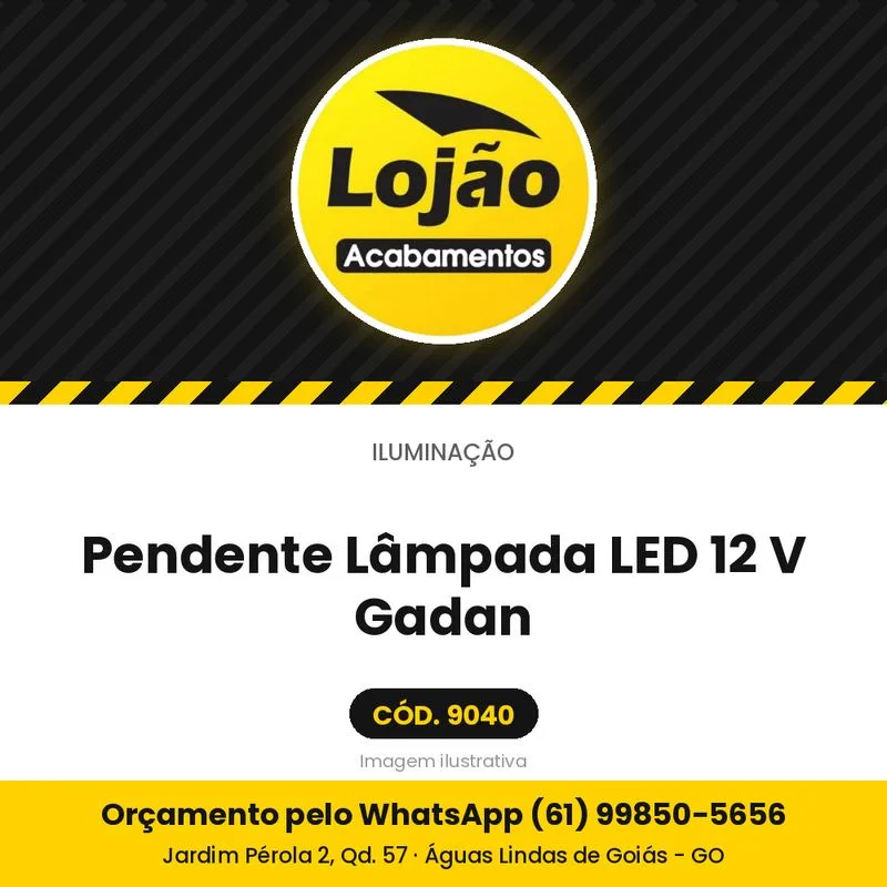 Pendente Lâmpada LED 12 V Gadan