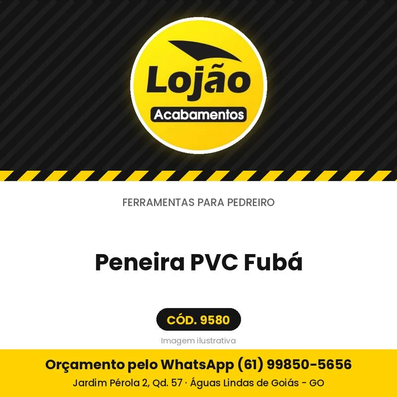 Peneira PVC Fubá