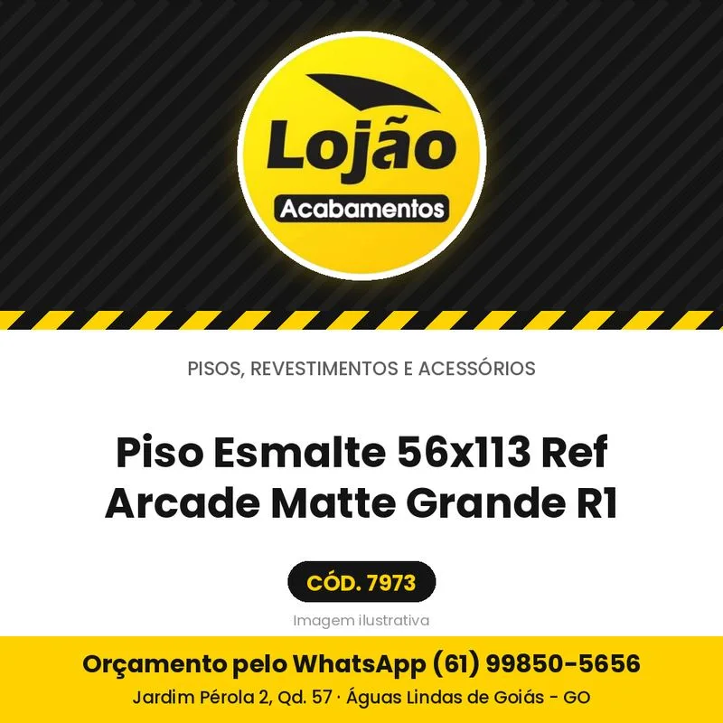 Piso Esmalte 56x113 Ref Arcade Matte Grande R1