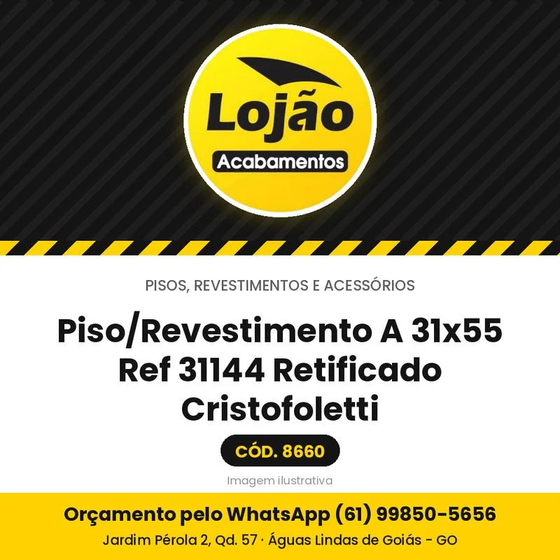 Piso/Revestimento A 31x55 Ref 31144 Retificado Cristofoletti