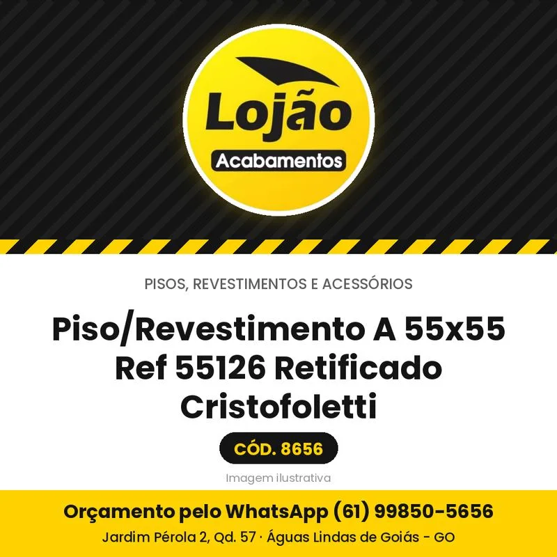 Piso/Revestimento A 55x55 Ref 55126 Retificado Cristofoletti