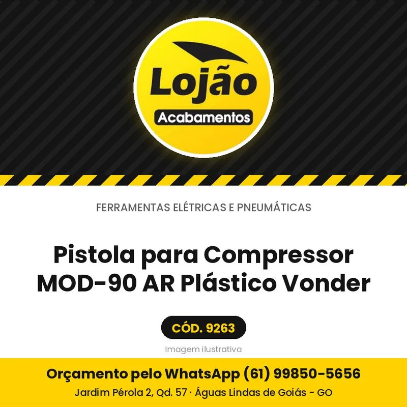 Pistola para Compressor MOD-90 AR Plástico Vonder
