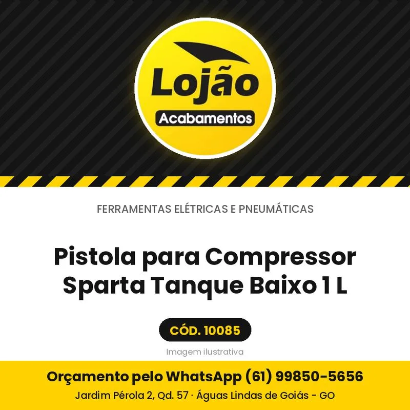Pistola para Compressor Sparta Tanque Baixo 1 L
