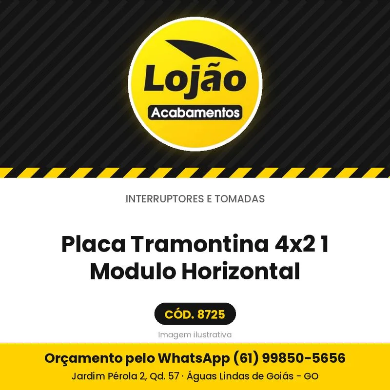 Placa Tramontina 4x2 1 Modulo Horizontal