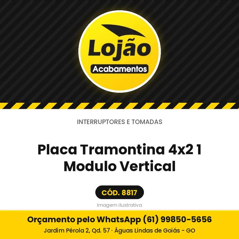 Placa Tramontina 4x2 1 Modulo Vertical
