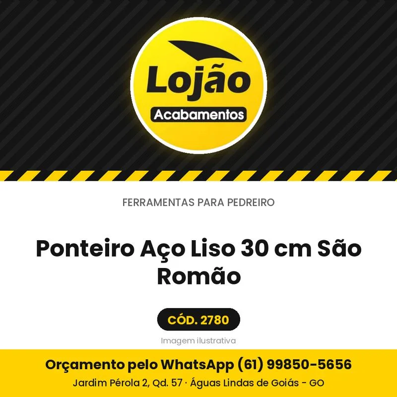 Ponteiro Aço Liso 30 cm São Romão