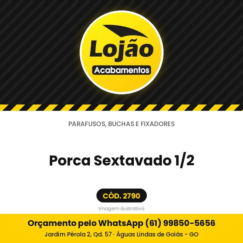Porca Sextavado 1/2