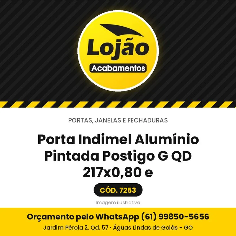 Porta Indimel Alumínio Pintada Postigo G QD 217x0,80 e