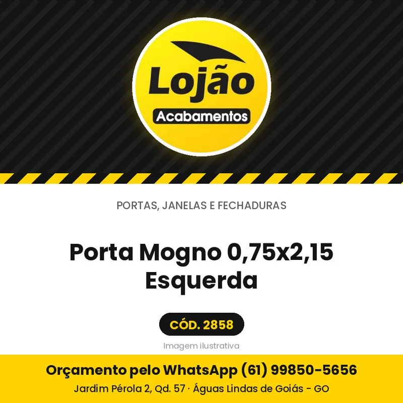 Porta Mogno 0,75x2,15 Esquerda