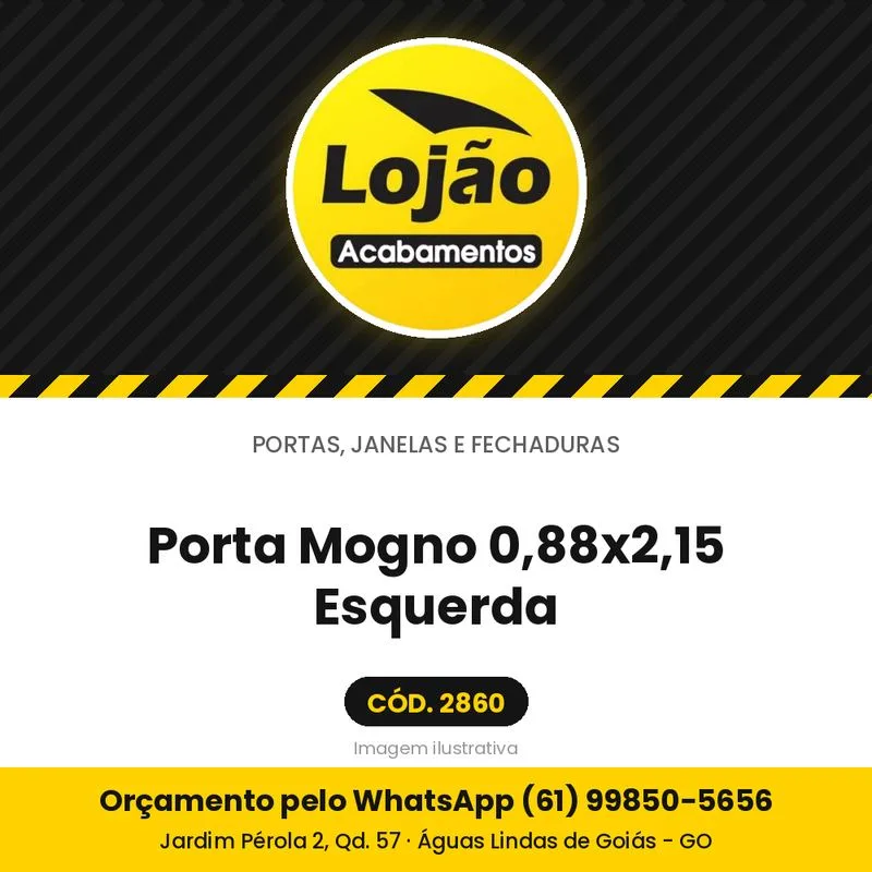 Porta Mogno 0,88x2,15 Esquerda