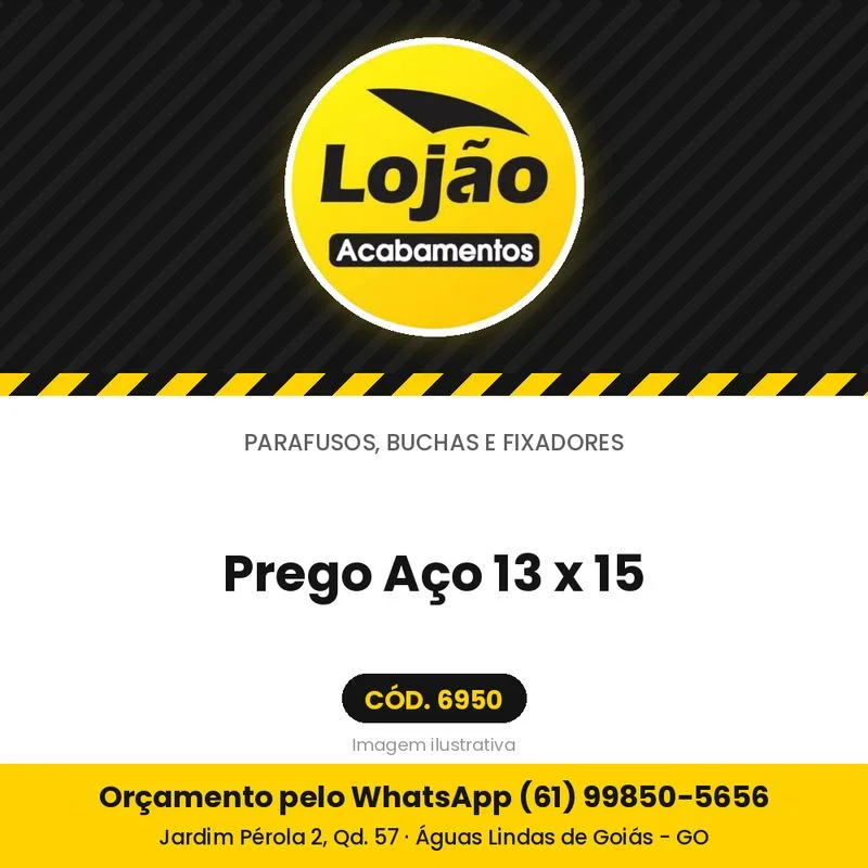 Prego Aço 13 x 15