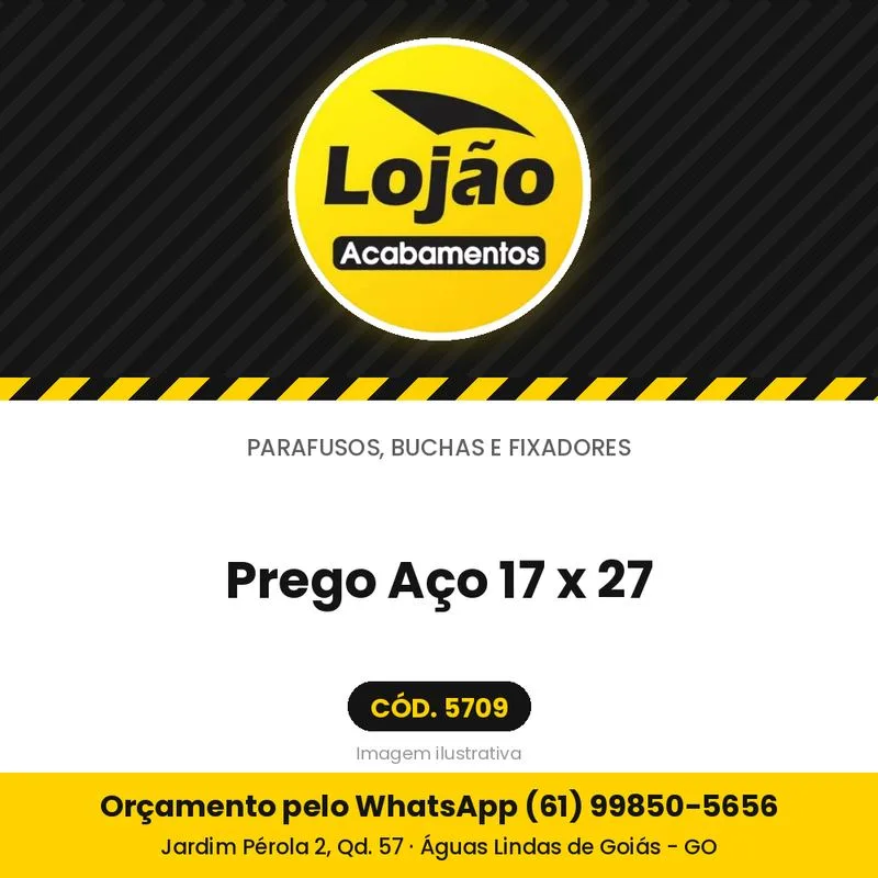 Prego Aço 17 x 27