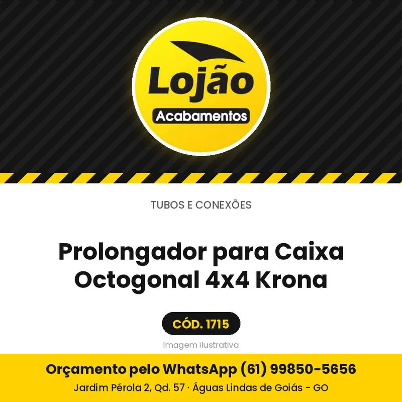 Prolongador para Caixa Octogonal 4x4 Krona