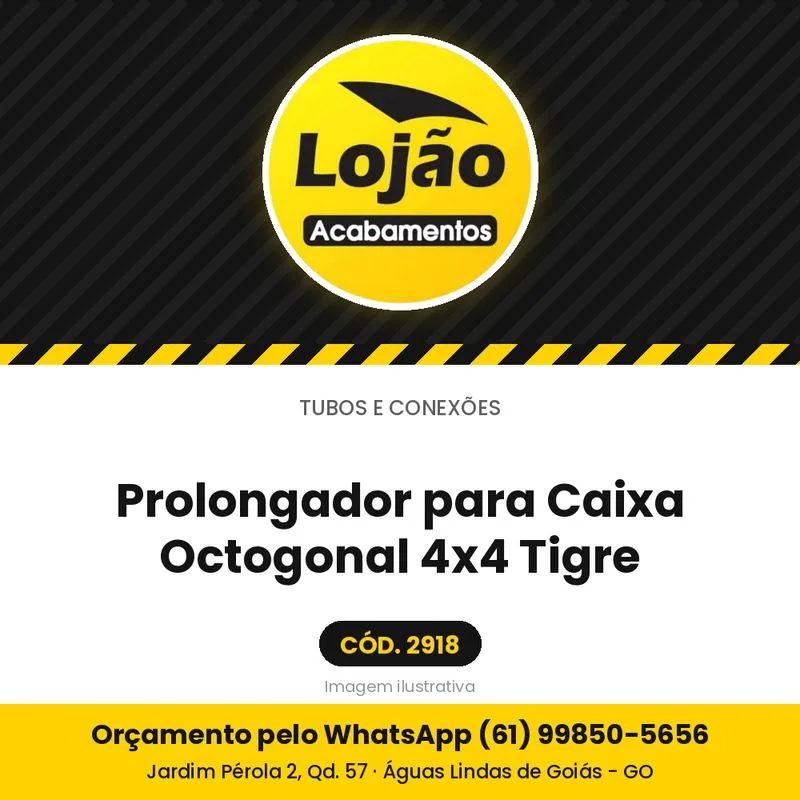 Prolongador para Caixa Octogonal 4x4 Tigre