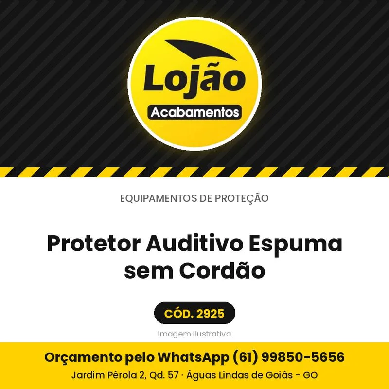 Protetor Auditivo Espuma sem Cordão