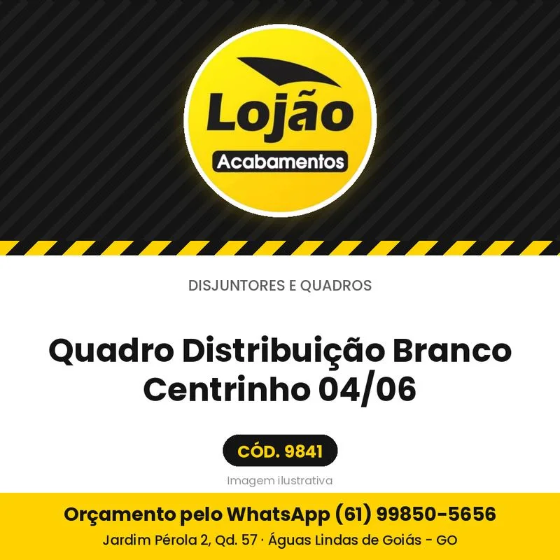 Quadro Distribuição Branco Centrinho 04/06