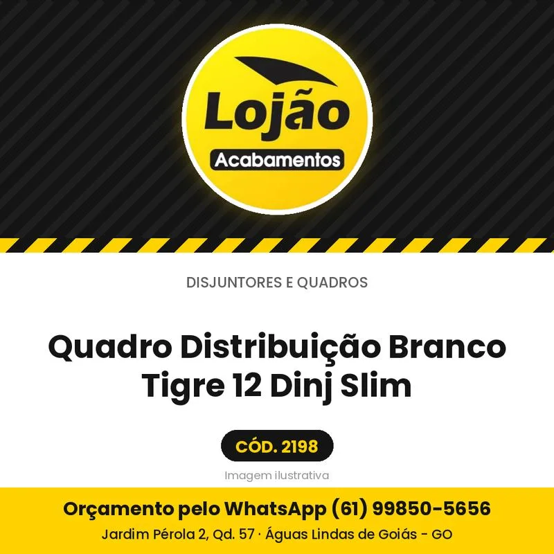 Quadro Distribuição Branco Tigre 12 Dinj Slim