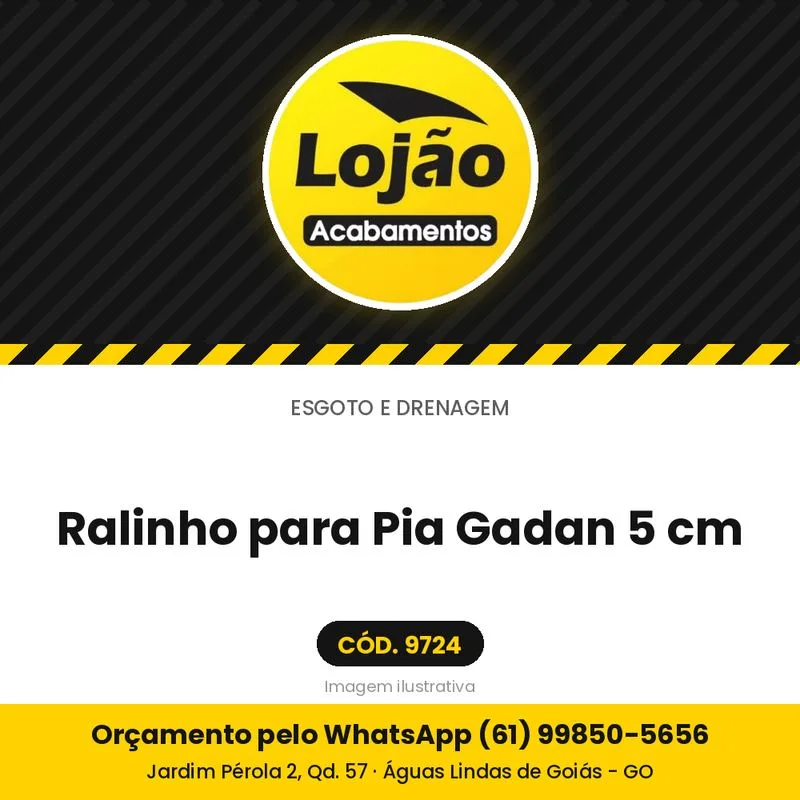 Ralinho para Pia Gadan 5 cm