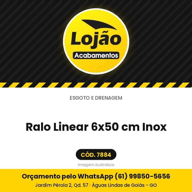 Ralo Linear 6x50 cm Inox