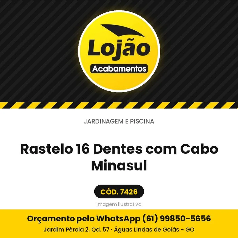 Rastelo 16 Dentes com Cabo Minasul