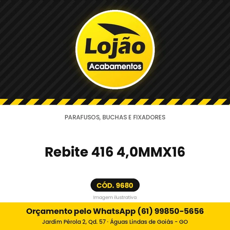 Rebite 416 4,0MMX16