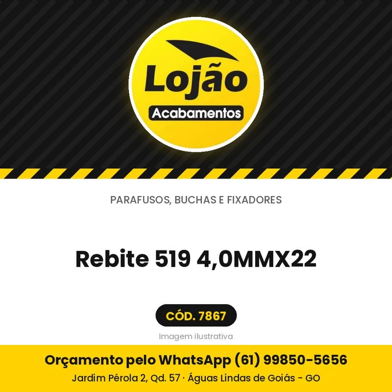 Rebite 519 4,0MMX22