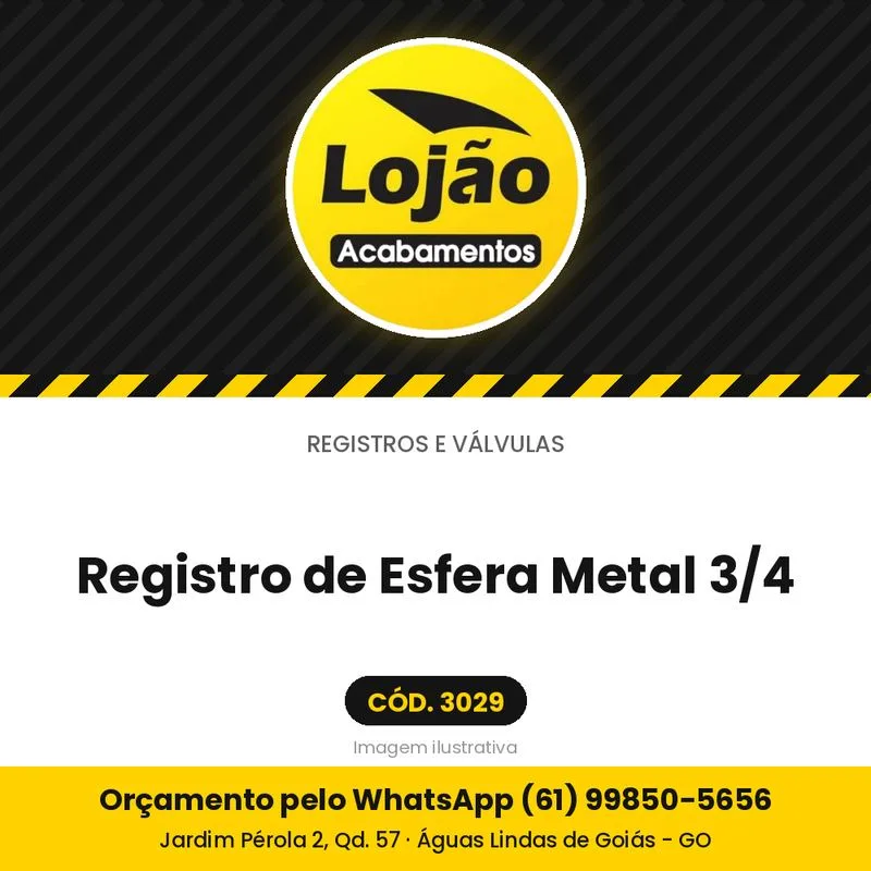 Registro de Esfera Metal 3/4