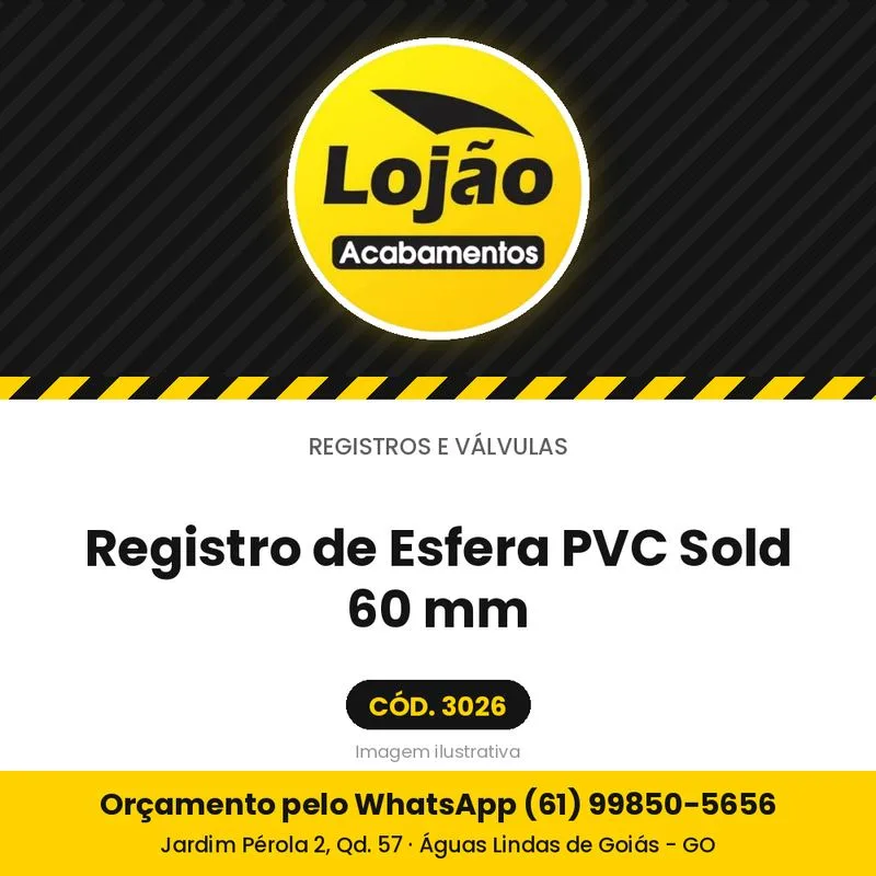 Registro de Esfera PVC Sold 60 mm