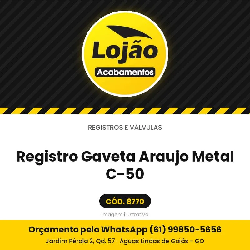 Registro Gaveta Araujo Metal C-50