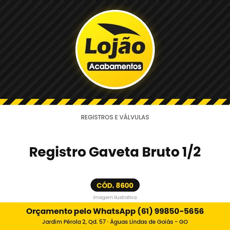 Registro Gaveta Bruto 1/2