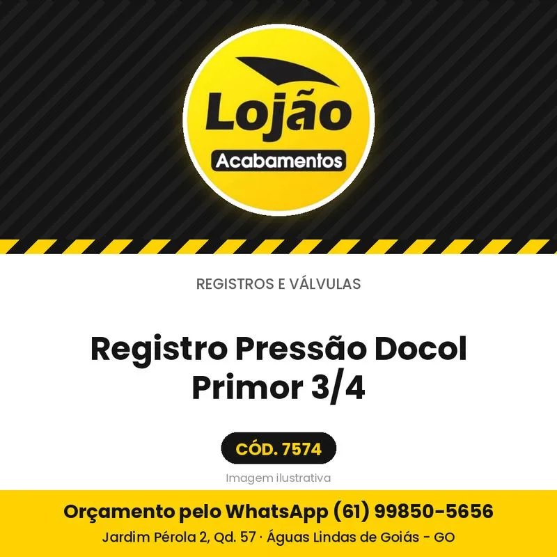 Registro Pressão Docol Primor 3/4