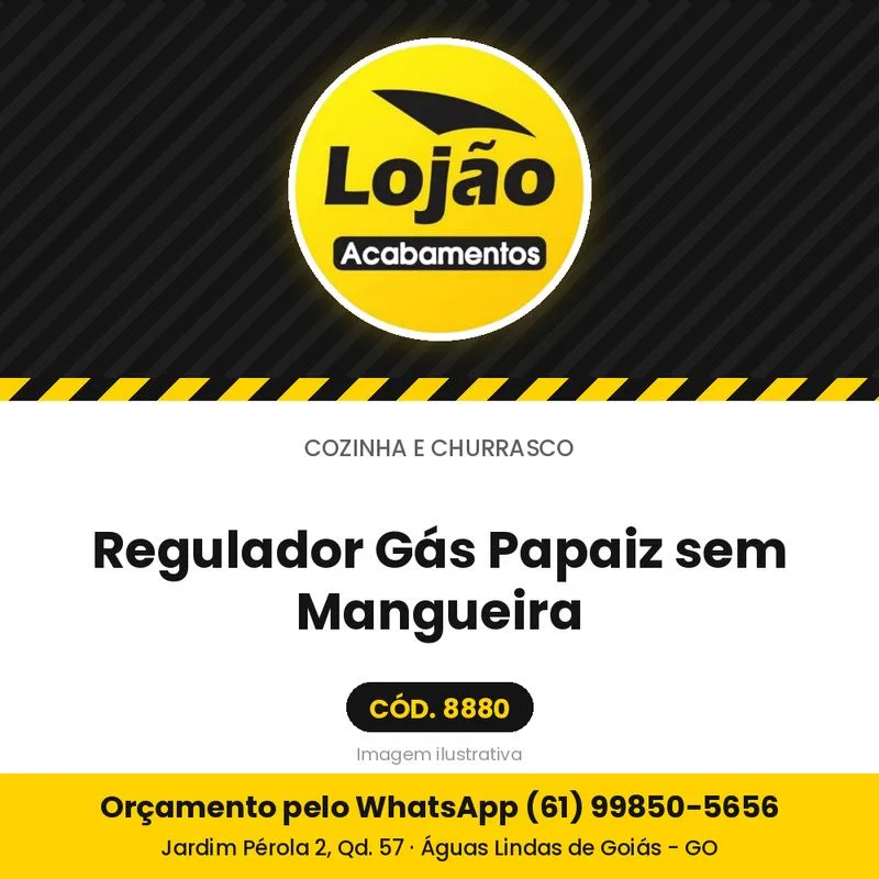 Regulador Gás Papaiz sem Mangueira