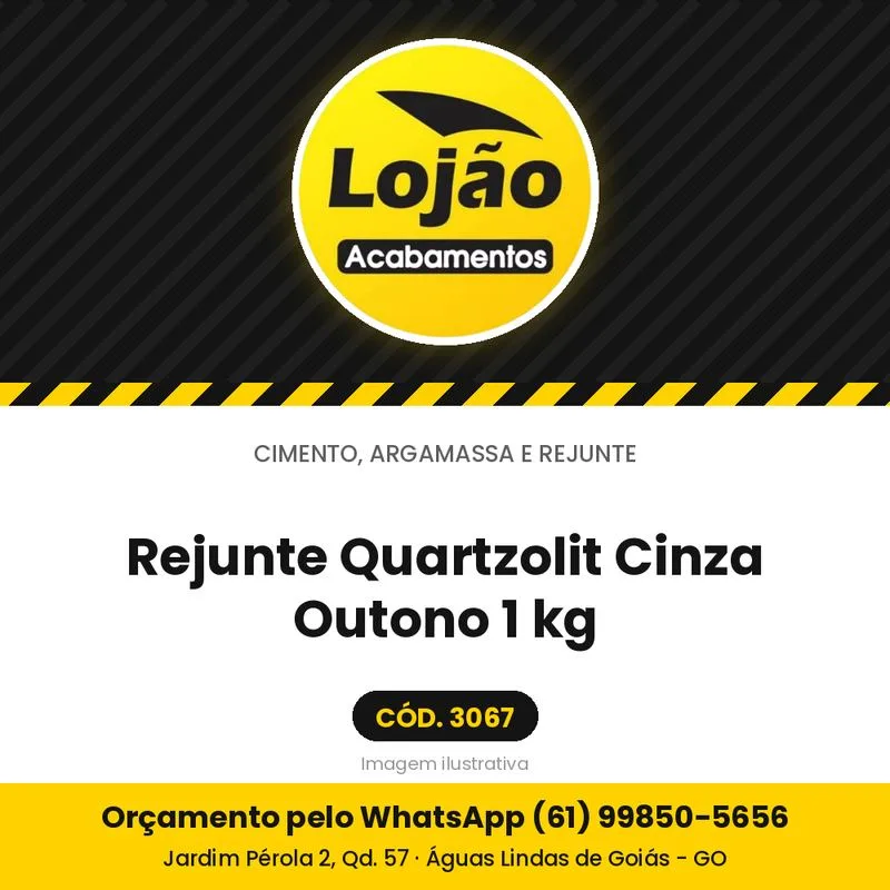 Rejunte Quartzolit Cinza Outono 1 kg