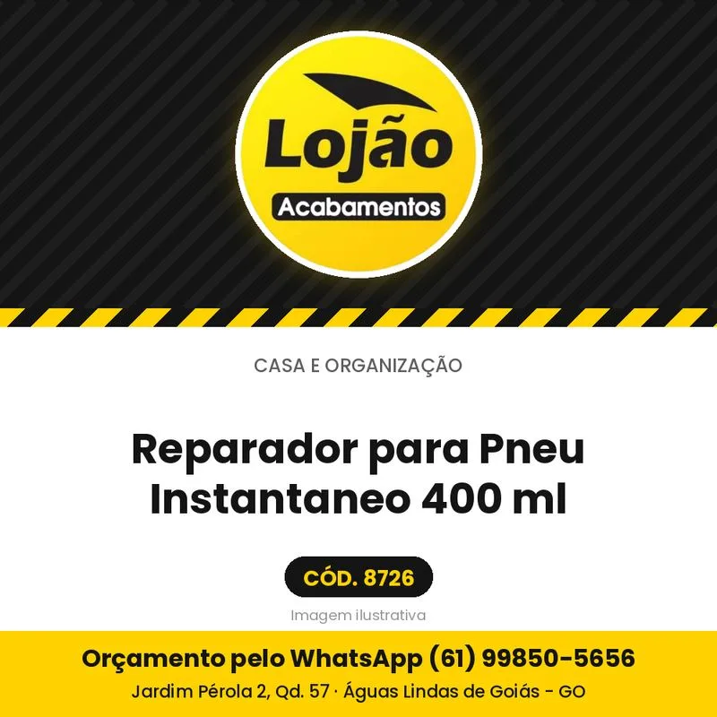 Reparador para Pneu Instantaneo 400 ml