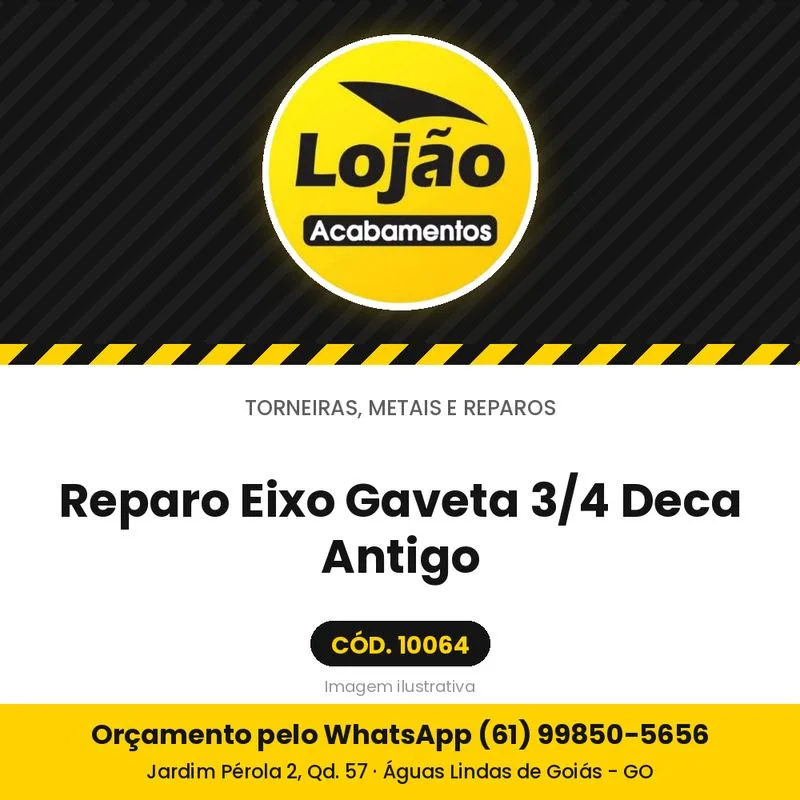 Reparo Eixo Gaveta 3/4 Deca Antigo