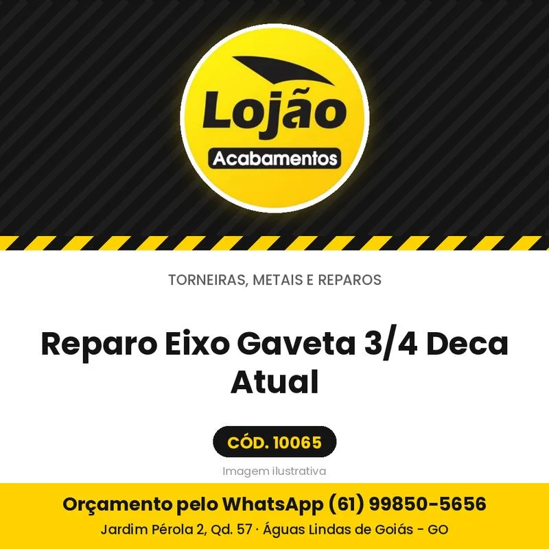 Reparo Eixo Gaveta 3/4 Deca Atual