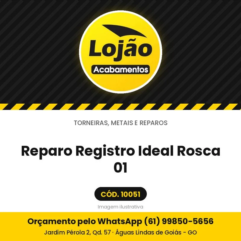 Reparo Registro Ideal Rosca 01