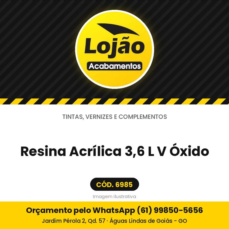 Resina Acrílica 3,6 L V Óxido