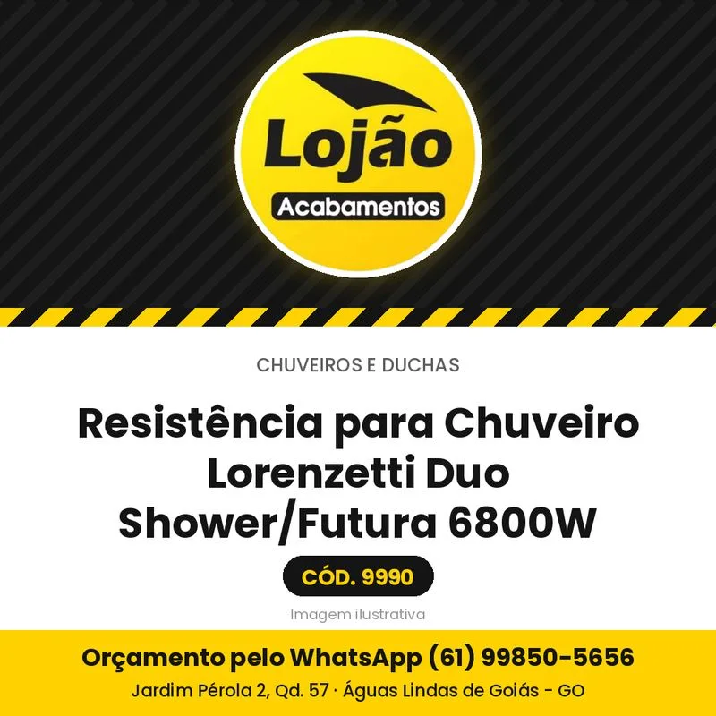 Resistência para Chuveiro Lorenzetti Duo Shower/Futura 6800W