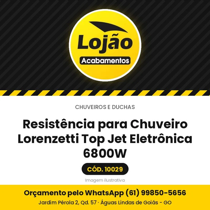 Resistência para Chuveiro Lorenzetti Top Jet Eletrônica 6800W