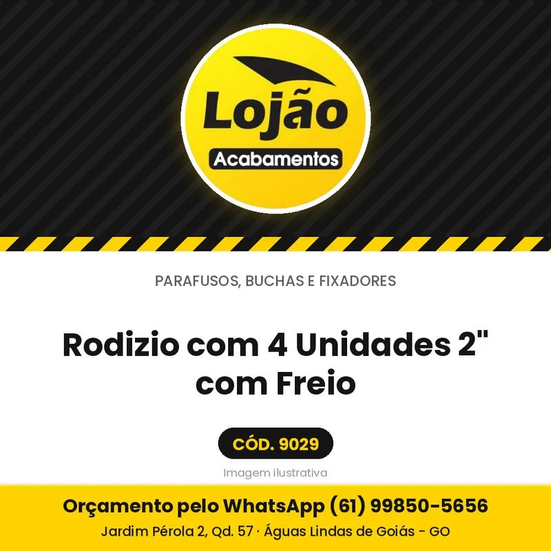 Rodizio com 4 Unidades 2" com Freio