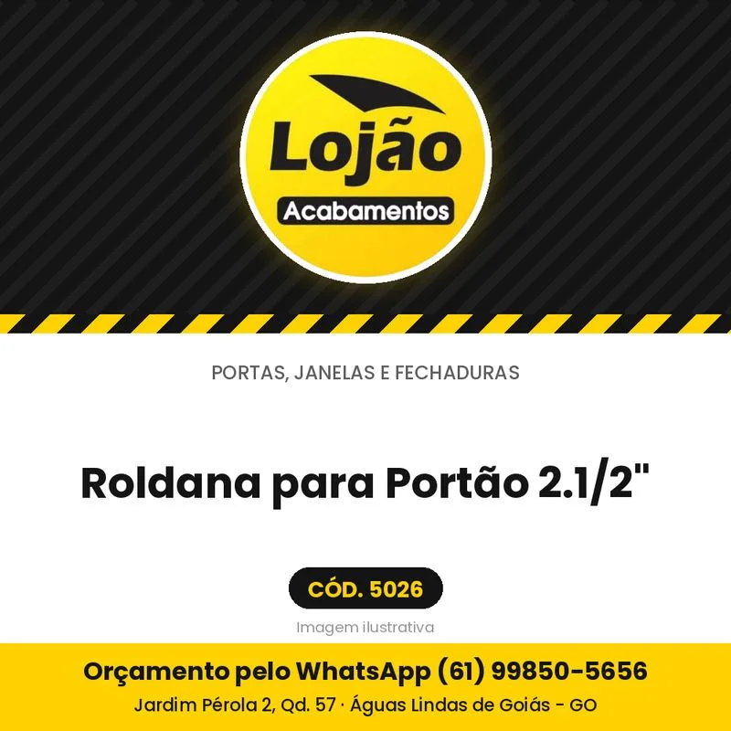 Roldana para Portão 2.1/2"