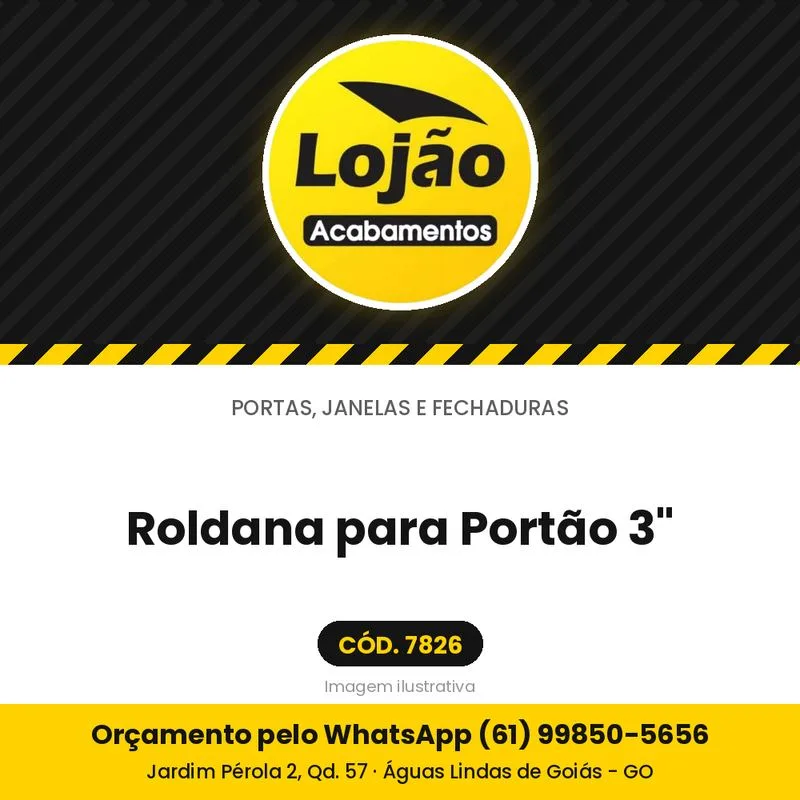 Roldana para Portão 3"
