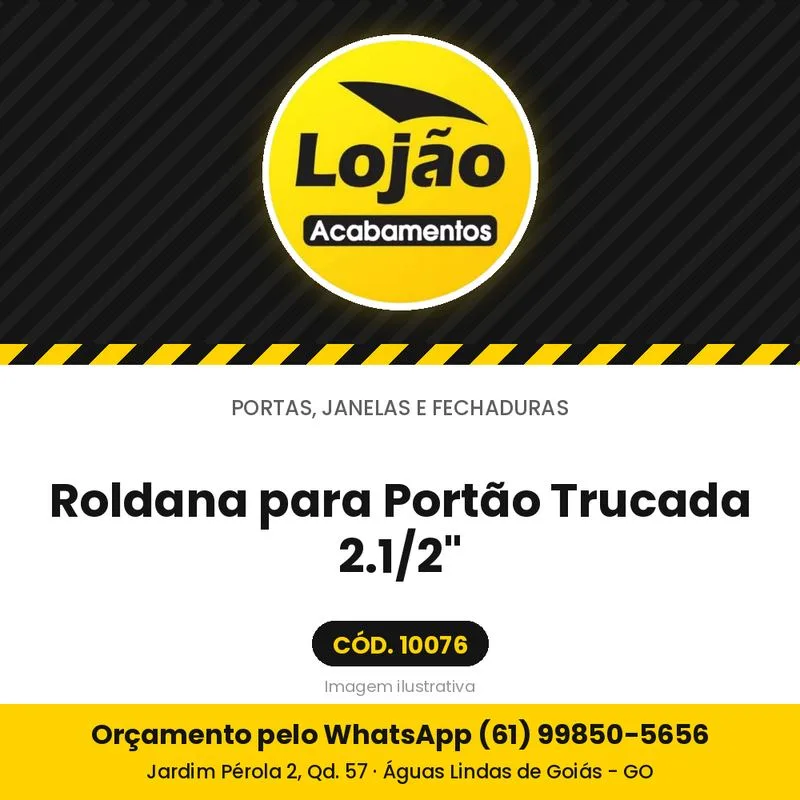Roldana para Portão Trucada 2.1/2"