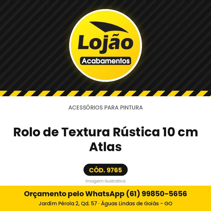 Rolo de Textura Rústica 10 cm Atlas